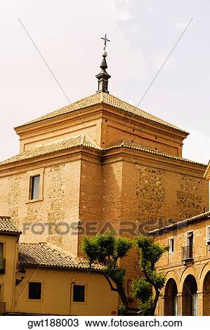 Stock Image - Low angle view of a church, Toledo, Spain. Fotosearch