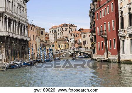 Bridge over a canal, Grand Canal, Venice, Italy View Large Photo Image Stock Photograph - Bridge over a canal, Grand Canal, Venice, Italy. Fotosearch