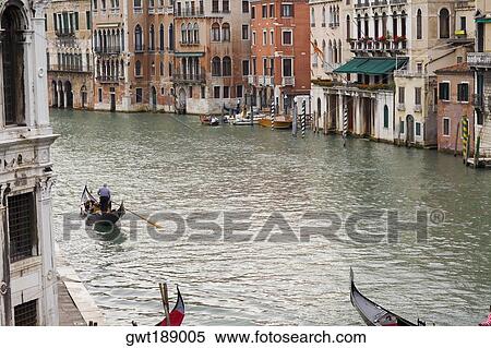 Buildings along a canal, Grand Canal, Venice, Italy View Large Photo Image Stock Photography - Buildings along a canal, Grand Canal, Venice, Italy. Fotosearch