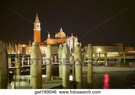 Church lit up at night, Church of San Giorgio Maggiore, Grand Canal, Venice, Italy View Large Photo Image Stock Photograph - Church lit up at night, Church of San Giorgio Maggiore, Grand Canal, Venice, Italy. Fotosearch