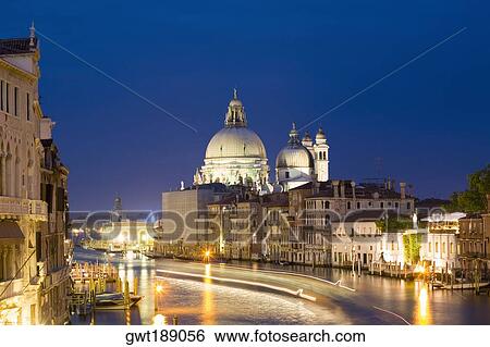 Church lit up at night, Santa Maria Della Salute, Grand Canal, Venice, Italy View Large Photo Image Stock Photograph - Church lit up at night, Santa Maria Della Salute, Grand Canal, Venice, Italy. Fotosearch