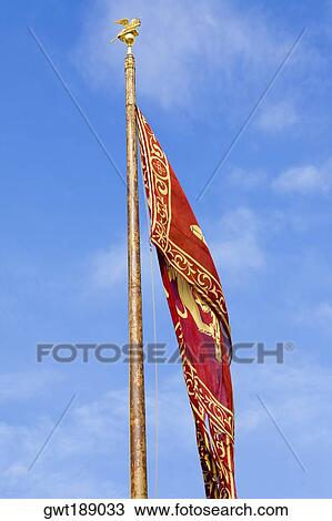 Close-up of a Venetian flag, Venice, Italy View Large Photo Image Stock Image - Close-up of a Venetian flag, Venice, Italy. Fotosearch