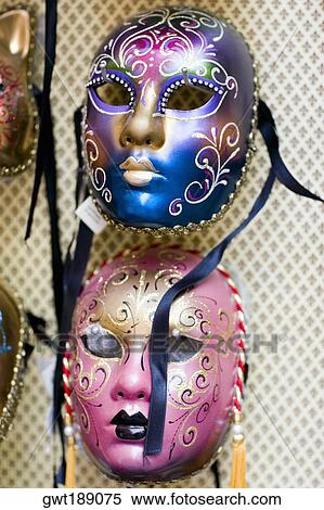 Close-up of two masquerade masks, Venice, Italy View Large Photo Image Stock Photography - Close-up of two masquerade masks, Venice, Italy. Fotosearch