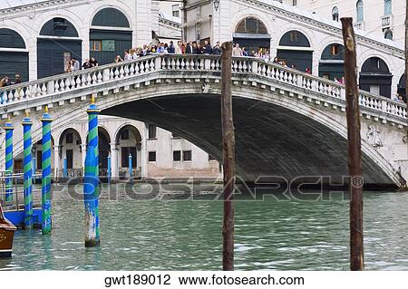 Group of people on the bridge, Rialto Bridge, Grand Canal, Venice, Italy View Large Photo Image Stock Image - Group of people on the bridge, Rialto Bridge, Grand Canal, Venice, Italy. Fotosearch