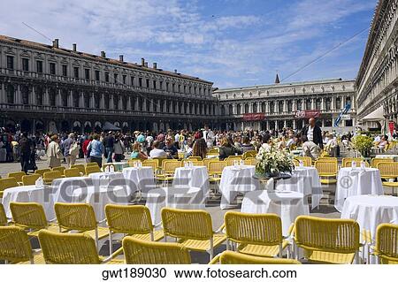 Group of people walking in front of a building, St. Mark's Square, Venice, Italy View Large Photo Image Stock Image - Group of people walking in front of a building, St. Mark's Square, Venice, Italy. Fotosearch