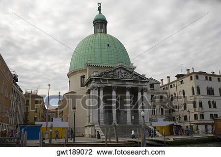 Low angle view of a church, Church of San Simeon Piccolo, Venice, Italy View Large Photo Image Stock Image - Low angle view of a church, Church of San Simeon Piccolo, Venice, Italy. Fotosearch