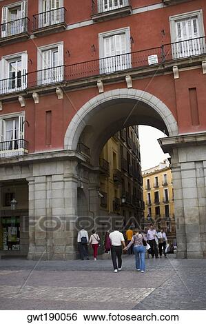 Archway of a plaza, Plaza Mayor, Madrid, Spain View Large Photo Image Stock Photograph - Archway of a plaza, Plaza Mayor, Madrid, Spain. Fotosearch