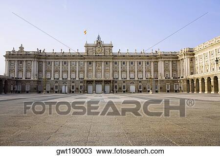 Facade of a palace, Madrid Royal Palace, Madrid, Spain View Large Photo Image Stock Image - Facade of a palace, Madrid Royal Palace, Madrid, Spain. Fotosearch