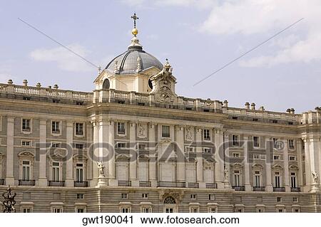 Facade of a palace, Madrid Royal Palace, Madrid, Spain View Large Photo Image Stock Image - Facade of a palace, Madrid Royal Palace, Madrid, Spain. Fotosearch
