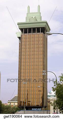 Low angle view of a building, Barclays Bank, Madrid, Spain View Large Photo Image Picture - Low angle view of a building, Barclays Bank, Madrid, Spain. Fotosearch