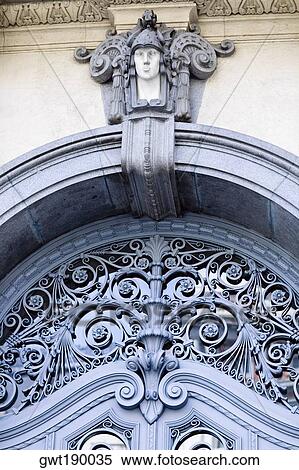 Ornate gate of a building, Madrid, Spain View Large Photo Image Stock Photography - Ornate gate of a building, Madrid, Spain. Fotosearch