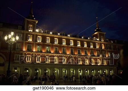 Tourists in front of a building, Plaza Mayor, Madrid, Spain View Large Photo Image Stock Photograph - Tourists in front of a building, Plaza Mayor, Madrid, Spain. Fotosearch