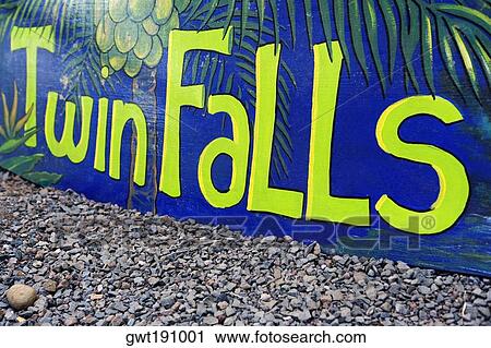 Close-up of a banner, Twin Falls, Maui, Hawaii Islands, USA View Large Photo Image Stock Image - Close-up of a banner, Twin Falls, Maui, Hawaii Islands, USA. Fotosearch