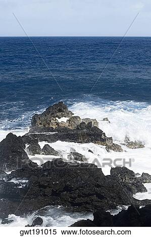 Waves breaking on the beach, Kehena Beach, Big Island, Hawaii Islands, USA View Large Photo Image Stock Photography - Waves breaking on the beach, Kehena Beach, Big Island, Hawaii Islands, USA. Fotosearch