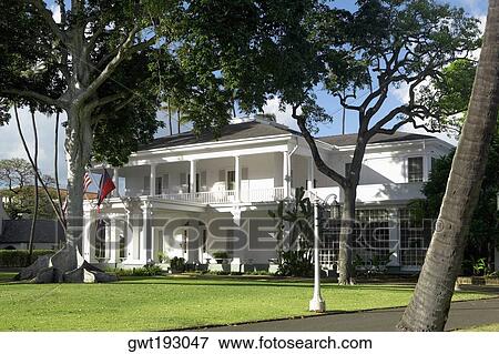 Facade of a building, Honolulu, Oahu, Hawaii Islands, USA View Large Photo Image Stock Photo - Facade of a building, Honolulu, Oahu, Hawaii Islands, USA. Fotosearch