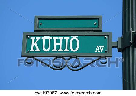 Low angle view of a signboard, Honolulu, Oahu, Hawaii Islands, USA View Large Photo Image Stock Photo - Low angle view of a signboard, Honolulu, Oahu, Hawaii Islands, USA. Fotosearch