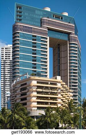 Low angle view of skyscrapers in a city, Honolulu, Oahu, Hawaii Islands, USA View Large Photo Image Stock Photograph - Low angle view of skyscrapers in a city, Honolulu, Oahu, Hawaii Islands, USA. Fotosearch