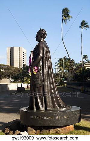 Statue of Queen Liliuokalani in a park, Iolani Palace, Honolulu, Oahu, Hawaii Islands, USA View Large Photo Image Stock Photo - Statue of Queen Liliuokalani in a park, Iolani Palace, Honolulu, Oahu, Hawaii Islands, USA. Fotosearch