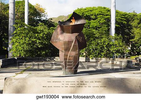 War memorial in a park, Honolulu, Oahu, Hawaii Islands, USA View Large Photo Image Picture - War memorial in a park, Honolulu, Oahu, Hawaii Islands, USA. Fotosearch
