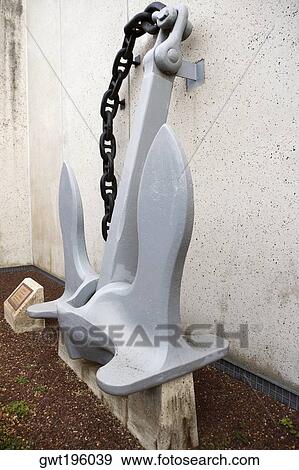 Stock Photo - Close-up of an anchor, USS Arizona Memorial, Pearl Harbor, Honolulu, Oahu, Hawaii Islands, USA. Fotosearch