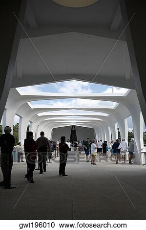 Group of people in a memorial building, USS Arizona Memorial, Pearl Harbor, Honolulu, Oahu, Hawaii Islands, USA View Large Photo Image Stock Image - Group of people in a memorial building, USS Arizona Memorial, Pearl Harbor, Honolulu, Oahu, Hawaii Islands, USA. Fotosearch