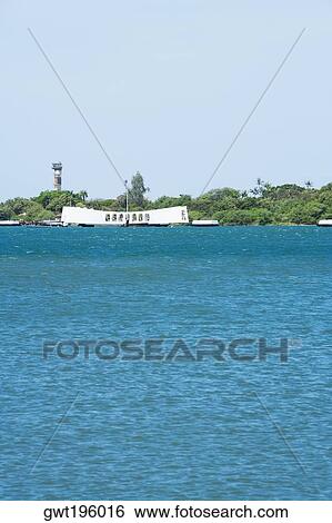 Memorial building in the sea, USS Arizona Memorial, Pearl Harbor, Honolulu, Oahu, Hawaii Islands, USA View Large Photo Image Stock Photograph - Memorial building in the sea, USS Arizona Memorial, Pearl Harbor, Honolulu, Oahu, Hawaii Islands, USA. Fotosearch