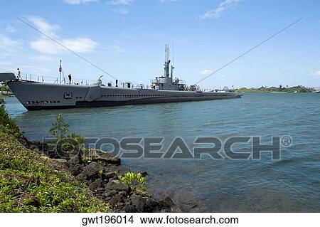 Military ship in the sea, USS Bowfin, Pearl Harbor, Honolulu, Oahu, Hawaii Islands, USA View Large Photo Image Picture - Military ship in the sea, USS Bowfin, Pearl Harbor, Honolulu, Oahu, Hawaii Islands, USA. Fotosearch