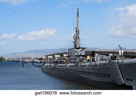 Military ship near a bridge, USS Bowfin, Pearl Harbor, Honolulu, Oahu, Hawaii Islands, USA View Large Photo Image Stock Photo - Military ship near a bridge, USS Bowfin, Pearl Harbor, Honolulu, Oahu, Hawaii Islands, USA. Fotosearch