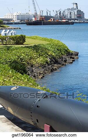 Missile at a harbor, USS Arizona Memorial, Pearl Harbor, Honolulu, Oahu, Hawaii Islands, USA View Large Photo Image Picture - Missile at a harbor, USS Arizona Memorial, Pearl Harbor, Honolulu, Oahu, Hawaii Islands, USA. Fotosearch