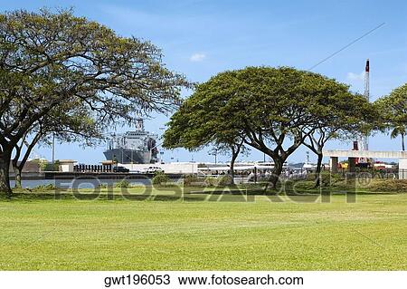 Warship at a harbor, Pearl Harbor, Honolulu, Oahu, Hawaii Islands, USA View Large Photo Image Stock Image - Warship at a harbor, Pearl Harbor, Honolulu, Oahu, Hawaii Islands, USA. Fotosearch