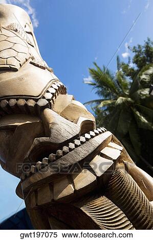 Close-up of tiki torch God statues, Lahaina, Maui, Hawaii Islands, USA View Large Photo Image Stock Photography - Close-up of tiki torch God statues, Lahaina, Maui, Hawaii Islands, USA. Fotosearch