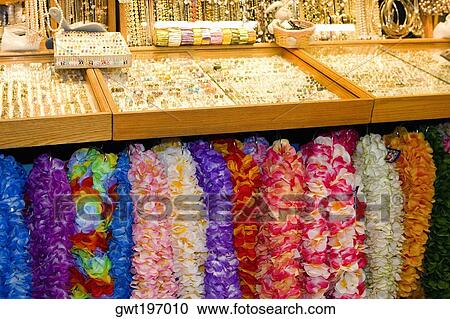 Jewelries and garlands in a store View Large Photo Image Stock Image - Jewelries and garlands in a store. Fotosearch