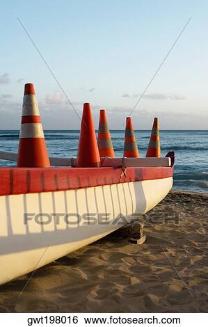 Boat on the beach, Waikiki Beach, Honolulu, Oahu, Hawaii Islands, USA View Large Photo Image Stock Photograph - Boat on the beach, Waikiki Beach, Honolulu, Oahu, Hawaii Islands, USA. Fotosearch