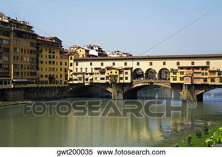 Bridge over a river, Ponte Vecchio, Florence, Tuscany, Italy View Large Photo Image Stock Photography - Bridge over a river, Ponte Vecchio, Florence, Tuscany, Italy. Fotosearch