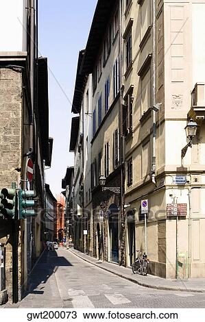 Buildings along a road, Florence, Tuscany, Italy View Large Photo Image Stock Image - Buildings along a road, Florence, Tuscany, Italy. Fotosearch