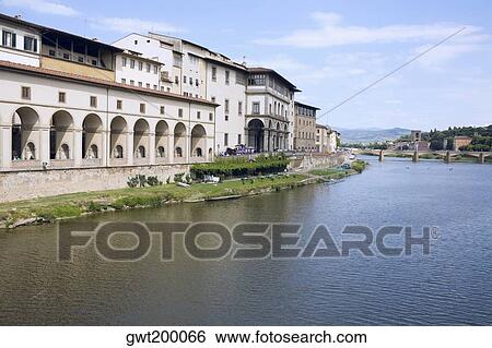 Buildings at the waterfront, Arno River, Florence, Italy View Large Photo Image Stock Photograph - Buildings at the waterfront, Arno River, Florence, Italy. Fotosearch