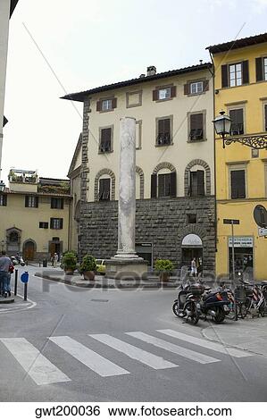 Column in front of a building, Piazza San Felice, Florence, Italy View Large Photo Image Stock Photograph - Column in front of a building, Piazza San Felice, Florence, Italy. Fotosearch