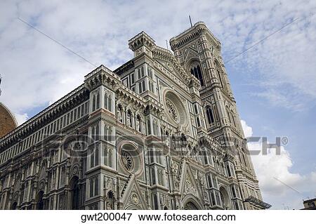Low angle view of a cathedral, Duomo Santa Maria Del Fiore, Florence, Italy View Large Photo Image Stock Photo - Low angle view of a cathedral, Duomo Santa Maria Del Fiore, Florence, Italy. Fotosearch