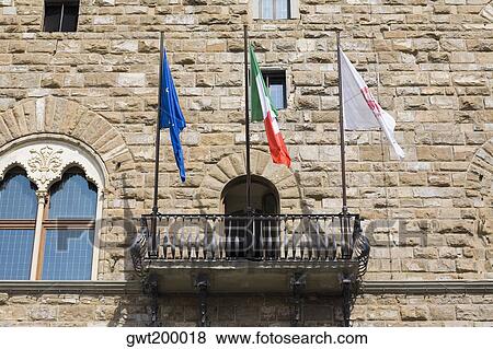 Low angle view of the balcony of a palace, Pallazo Vecchio, Piazza Della Signoria, Florence, Italy View Large Photo Image Stock Photo - Low angle view of the balcony of a palace, Pallazo Vecchio, Piazza Della Signoria, Florence, Italy. Fotosearch