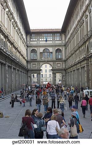 Tourists in the street, Uffizi Museum, Pallazo Vecchio, Florence, Italy View Large Photo Image Stock Image - Tourists in the street, Uffizi Museum, Pallazo Vecchio, Florence, Italy. Fotosearch