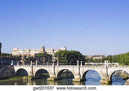 Arch bridge across a river, Ponte Sant Angelo, Rome, Italy View Large Photo Image Stock Photo - Arch bridge across a river, Ponte Sant Angelo, Rome, Italy. Fotosearch