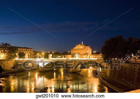 Bridge across a river, Ponte Sant Angelo, Tiber River, Rome, Italy View Large Photo Image Stock Image - Bridge across a river, Ponte Sant Angelo, Tiber River, Rome, Italy. Fotosearch