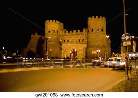 Facade of a fort, Rome, Italy View Large Photo Image Stock Photo - Facade of a fort, Rome, Italy. Fotosearch