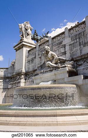 Fountain in front of a monument, Vittorio Emanuele Monument, Piazza Venezia, Rome, Italy View Large Photo Image Stock Photography - Fountain in front of a monument, Vittorio Emanuele Monument, Piazza Venezia, Rome, Italy. Fotosearch