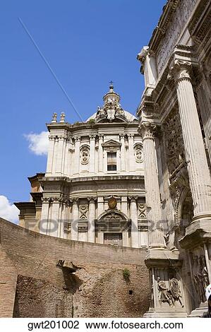 Low angle view of a church, Santi Luca e Martina, Rome, Italy View Large Photo Image Stock Image - Low angle view of a church, Santi Luca e Martina, Rome, Italy. Fotosearch