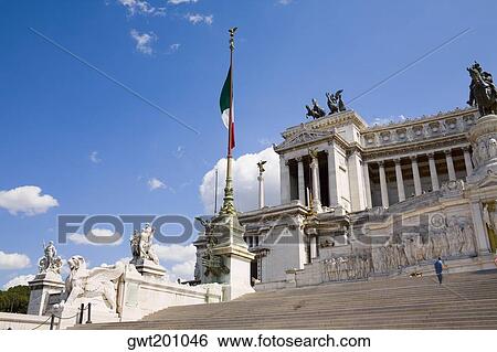 Low angle view of a monument, Vittorio Emanuele Monument, Piazza Venezia, Rome, Italy View Large Photo Image Stock Photograph - Low angle view of a monument, Vittorio Emanuele Monument, Piazza Venezia, Rome, Italy. Fotosearch