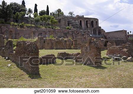 Old ruins of a building, Rome, Italy View Large Photo Image Stock Photo - Old ruins of a building, Rome, Italy. Fotosearch