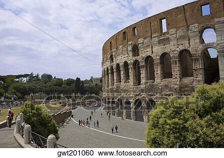 Old ruins of an amphitheater, Coliseum, Rome, Italy View Large Photo Image Stock Image - Old ruins of an amphitheater, Coliseum, Rome, Italy. Fotosearch