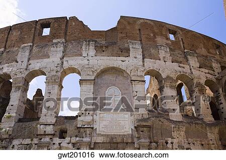 Old ruins of an amphitheater, Coliseum, Rome, Italy View Large Photo Image Stock Photograph - Old ruins of an amphitheater, Coliseum, Rome, Italy. Fotosearch
