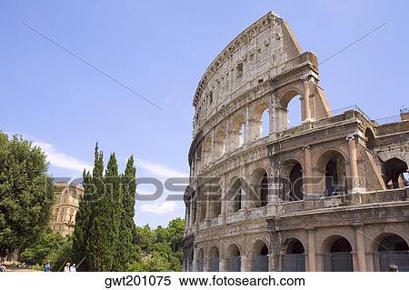 Old ruins of an amphitheater, Coliseum, Rome, Italy View Large Photo Image Stock Photography - Old ruins of an amphitheater, Coliseum, Rome, Italy. Fotosearch